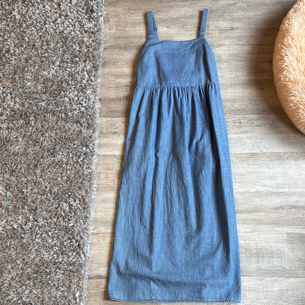 Sonoma Blue Sleeveless Square Neck Denim Sundress